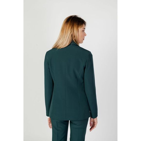 Sandro Ferrone Lapel Collar Green Blazer with Button Fastening Front Pockets - Picture 3 of 3